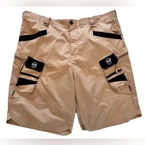 Denimiinos Cargo Shorts 4XL Tan Men’s Utility Techwear Streetwear